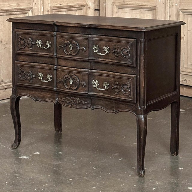 French Country Country French Louis XV Walnut Commode For Sale - Image 3 of 17