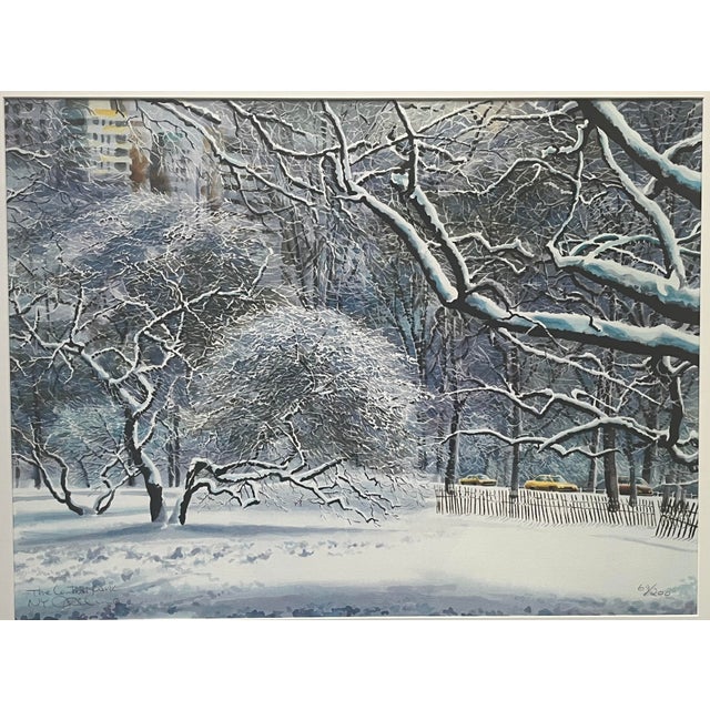 Original Limited Edition Wintry Scene of Central Park. I love the wintry realistic print because it captures Central Park...