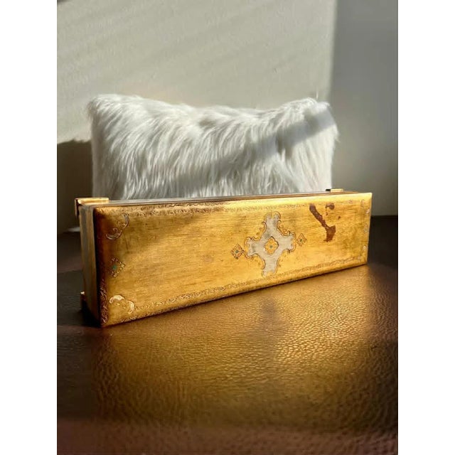 1940s Reuge Sainte Croix Swiss Vintage Wooden Big Florentine Music Box, Numbered - It Plays the Song “Lullaby” by Wolfgang Amadeus Mozart For Sale - Image 5 of 10