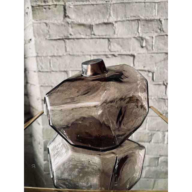 Purple Late 20th Century Amethyst Blown Glass Geode Vase For Sale - Image 8 of 9