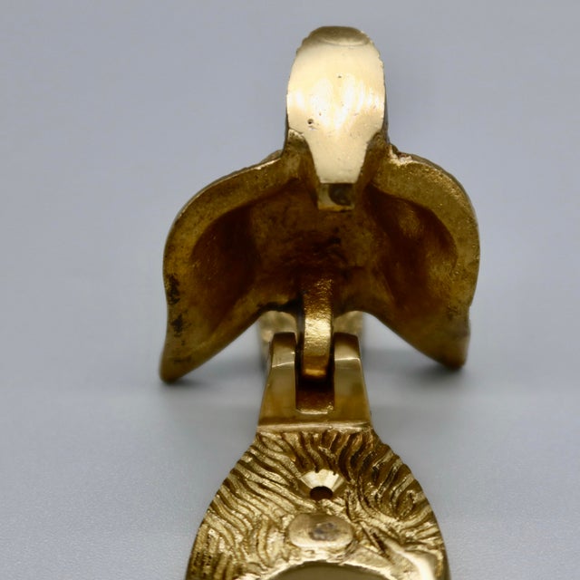 Vintage Brass Fox Head Door Knocker — Figural Animal Hardware For Sale In Austin - Image 6 of 7