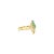 Contemporary Marquise Emerald & Diamond Floral Style Ring .40cttw 14k Yellow Gold, Size 7.5 For Sale - Image 3 of 5