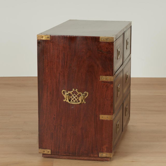 Vintage Anglo Indian Campaign Chest or Stand For Sale - Image 11 of 14