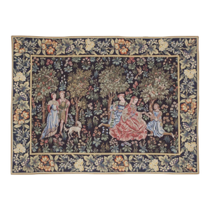 Scene Galantes Loom Woven Tapestry - 130 X 170 Cm (4'3" X 5'7") - Requires Rod Size 4