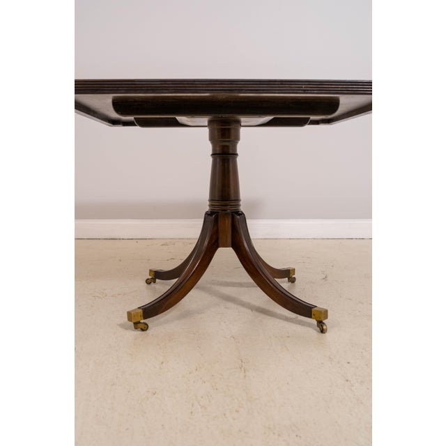 Brown English Square Duncan Phyfe Mahogany Breakfast Table For Sale - Image 8 of 10