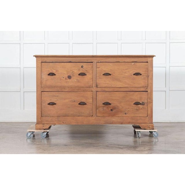 Circa 1890 19thC English Pine Haberdashery Drawers. W162 x D59 x H100 cm Weight 76 kg.