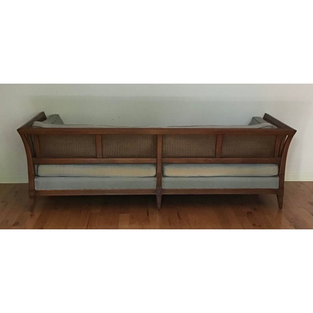 1970s Henredon Cane Tuxedo Sofa Chairish