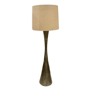 Modern Arteriors Narsi Aged Cast Aluminum Floor Lamp For Sale