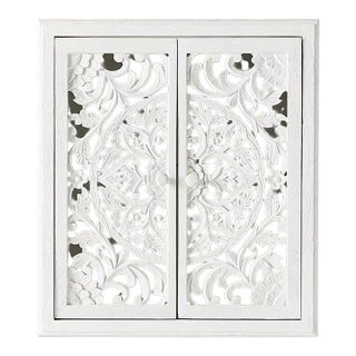 Handcarved Lombok Double Bath Cabinet Carving Furniture For Sale