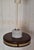 Vintage Hanging Lamp with Opaque White Inner Glass Shade and Brown Metal Trim, 1970s For Sale - Image 4 of 7