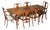 Vintage English Burr and Burl Walnut Extending Dining Table and Chairs, 1940s, Set of 7 For Sale