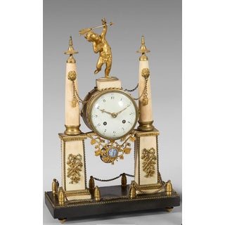 Louis XVI period "pagoda" portico clock, an allegory of love For Sale