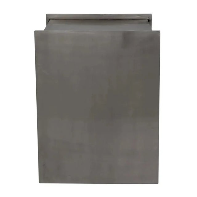 Mid-Century Modern NOIR Cyrus Side Table, Antique Silver Finish For Sale - Image 3 of 5