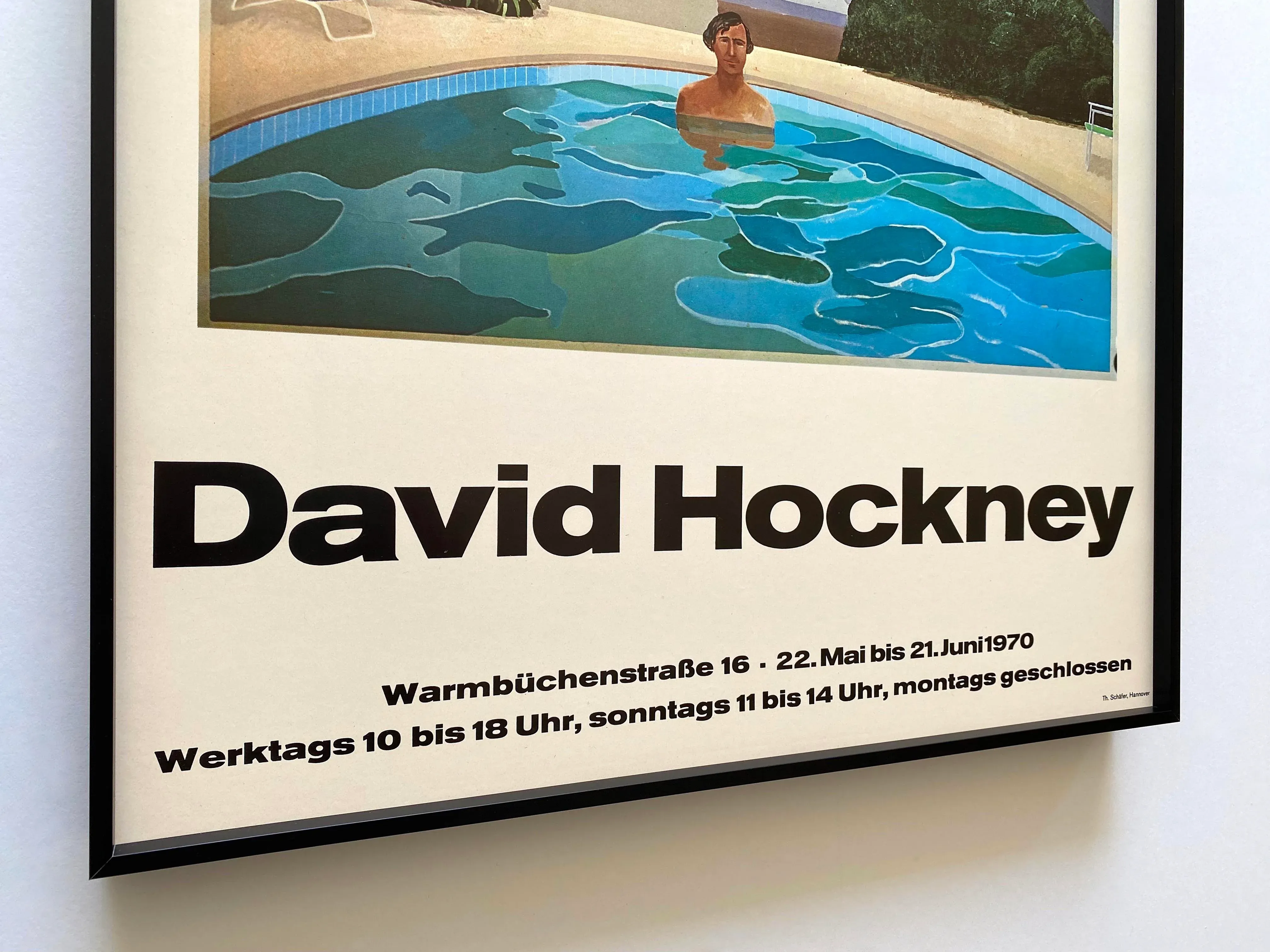 David Hockney Vintage 1970 Mid Century Modern Lithograph Print