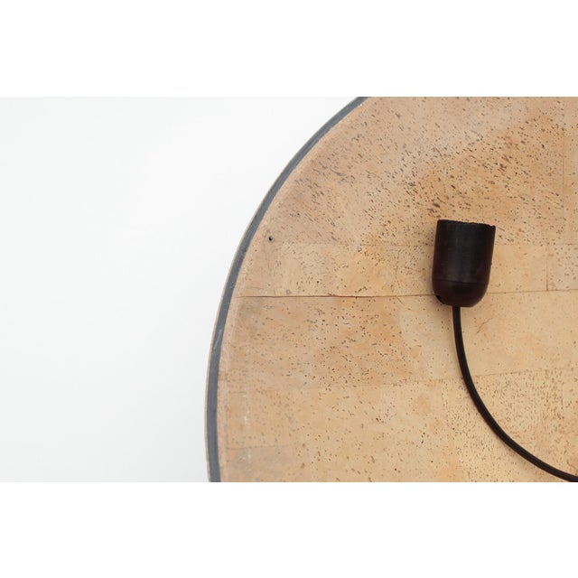 Light Yellow Large Cork Hanging Lamp by Willhelm Zanoth and Ingo Maurer for Design M, 1970s For Sale - Image 8 of 18