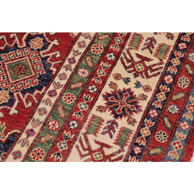 Rustic Super Kazak Red/Beige Wool Rug - 9'0'' X 11'10'' For Sale In New York - Image 6 of 10