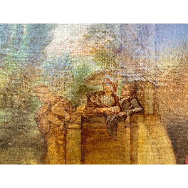 Yellow Early 19th Century American Oil on Canvas Painting For Sale - Image 8 of 12