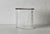 A vintage MCM Oval decorative wastebasket featuring a textured faceted pattern and a silver/brass dark beaded rim along...