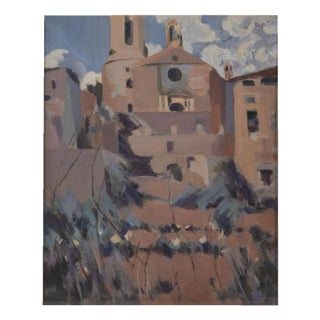 Jaquim Mir, Study of a Church, Oil on Canvas For Sale