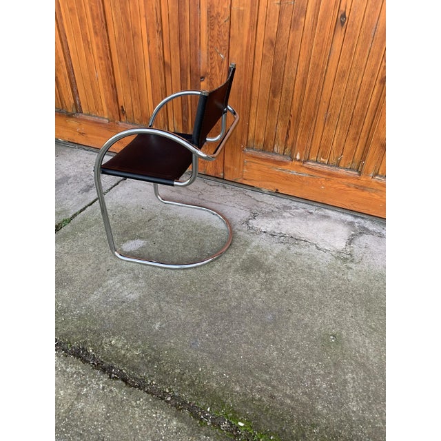 Bauhaus Vintage Italian Chrome Dining Chairs, 1970s, Set of 2