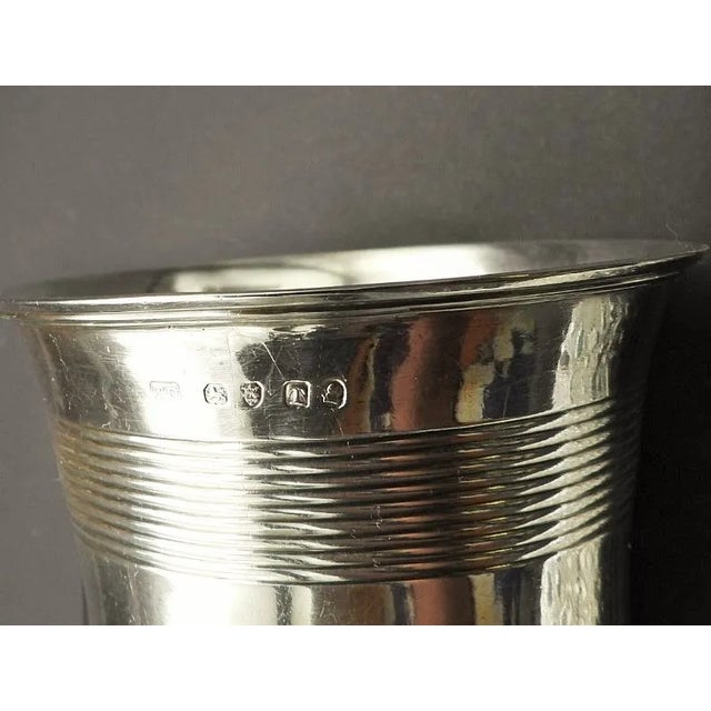Antique Sterling Silver Thomas Death London Regency Wine Goblet Tumbler 1814 For Sale - Image 9 of 10