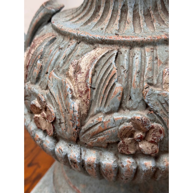 Neoclassical Style Decorative Faux Urns, Pair For Sale - Image 10 of 12