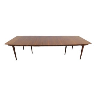 Mid Century Modern Extra Long Dining Table With 3 Leaves 6426 For Sale