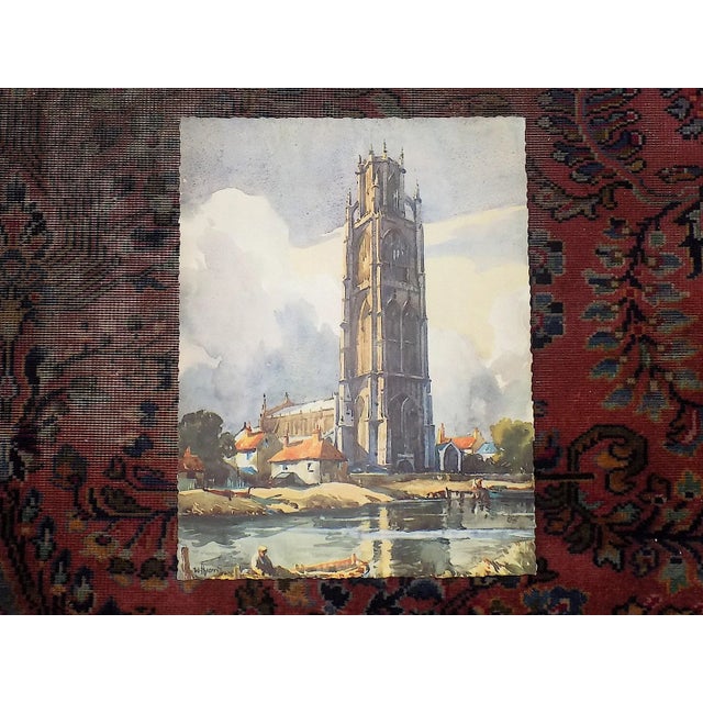 1940s Vintage Lincolnshire, England Landscape After Listed British Artist W. Hyams For Sale - Image 5 of 6