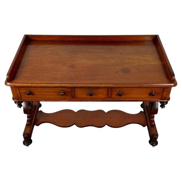 19th Century English Mahogany Side Table For Sale - Image 4 of 11
