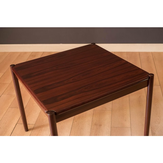 Wood Danish Modern Rosewood Flip Top Game Dining Table by Kibaek Møbelfabrik For Sale - Image 7 of 17