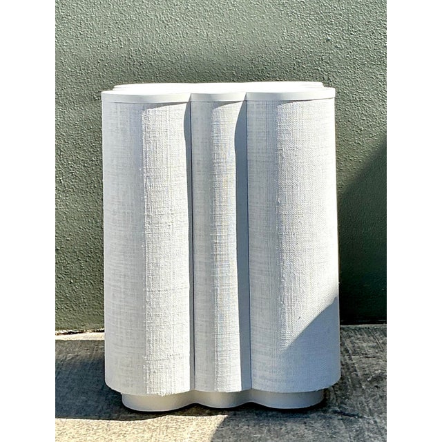 Vintage Grasscloth Side Table For Sale - Image 12 of 12