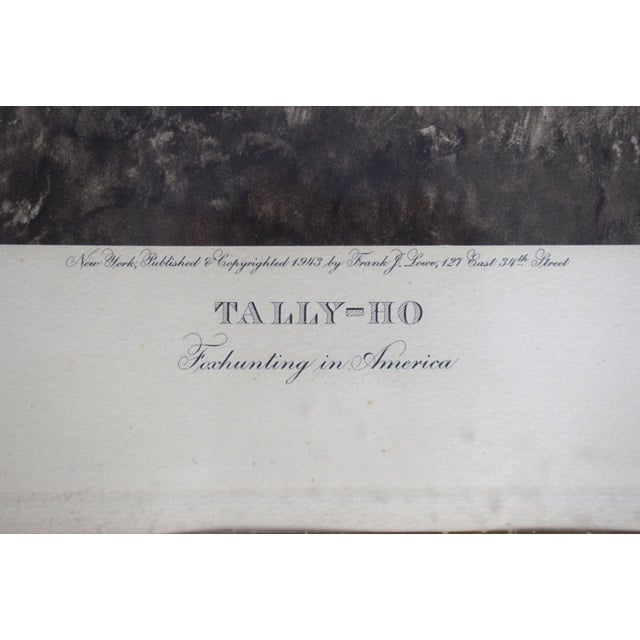 1940s Tally-Ho: Fox Hunting in America 1943 by Franklin B. Voss (Signed) For Sale - Image 5 of 6
