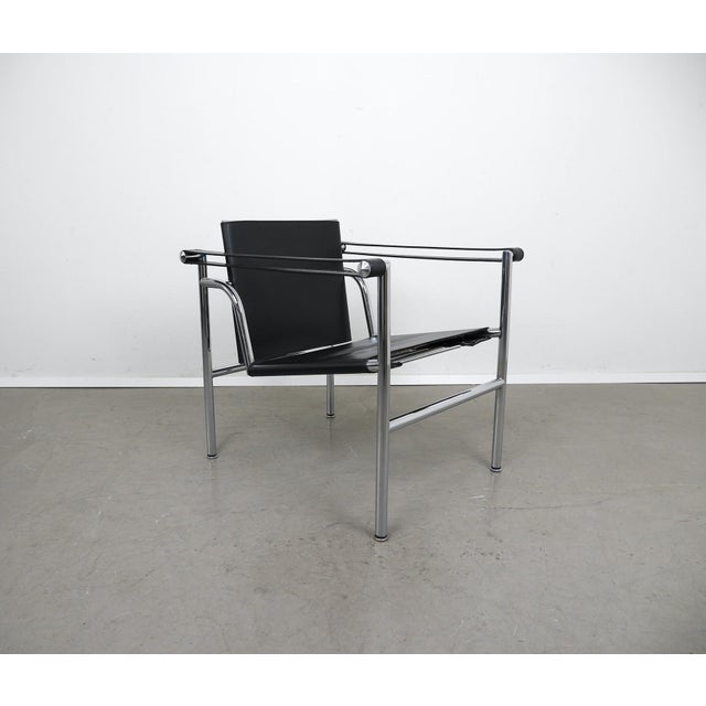 1980s Tubular Steel LC 1 Chair by Le Corbusier, Pierre Jeanneret & Charlotte Perriand for Cassina, Italy, 1980s For Sale - Image 5 of 18