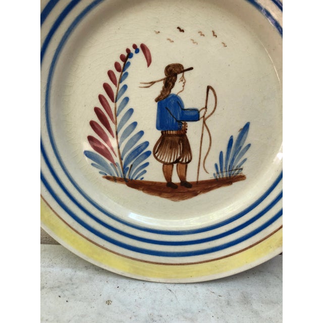 French Country French Faience Plate Henriot Quimper, Circa 1930 For Sale - Image 3 of 5
