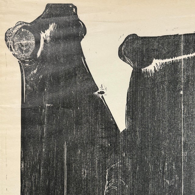 Modern Morris L. Blackman (1912-1984) - Modernist Prometheus and the Vulture, Signed (C. 1958, Woodcut) For Sale - Image 3 of 6