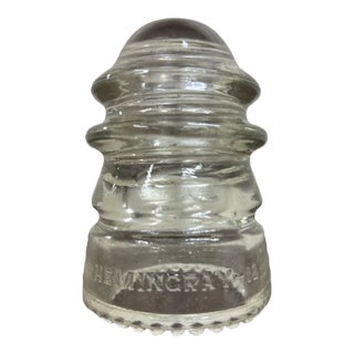Antique Hemingray 12 Clear Glass Insulator For Sale
