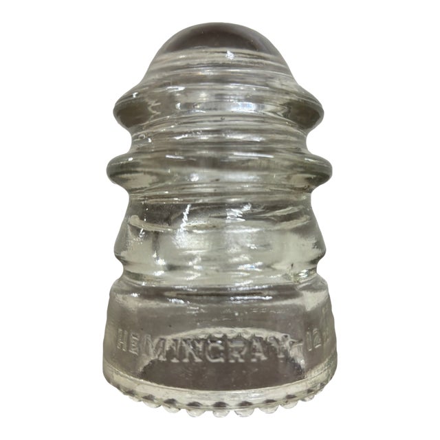 Antique Hemingray 12 Clear Glass Insulator For Sale
