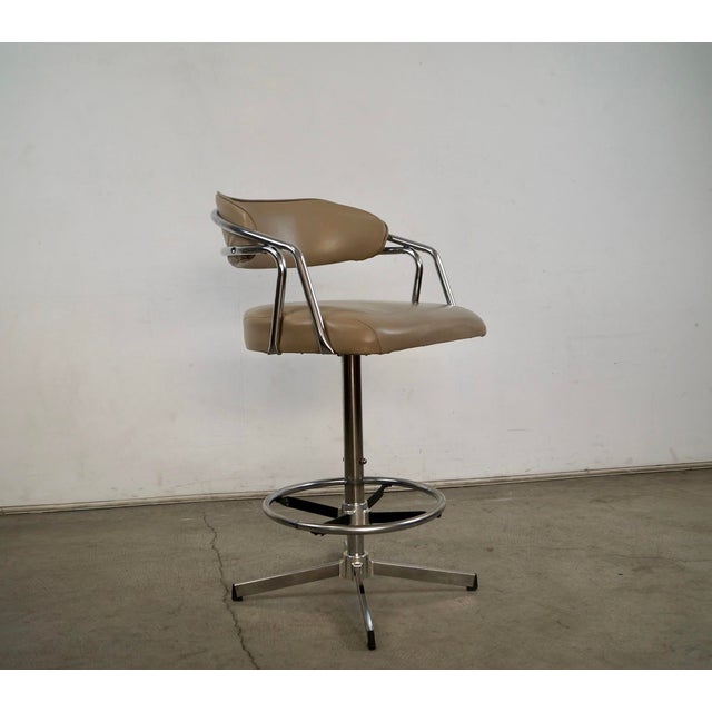 1960's Mid century Modern counter height stool / barstool for sale. It was manufactured in the 1960's by Admiral...