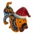 Talavera Mexican Pottery Dog Hound, Christmas Puppy, Hand Painted Dog Statue For Sale