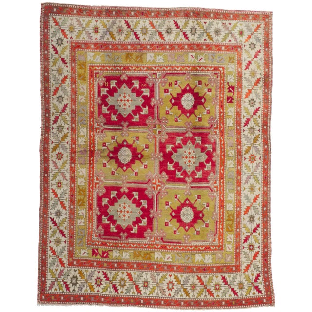 Vintage Turkish Oushak Rug with Modern Style - 06'01 x 07'10 For Sale - Image 10 of 10