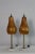 Murano Mid 20th Century Amber Murano Style Swirl Lamps - a Pair For Sale - Image 4 of 9