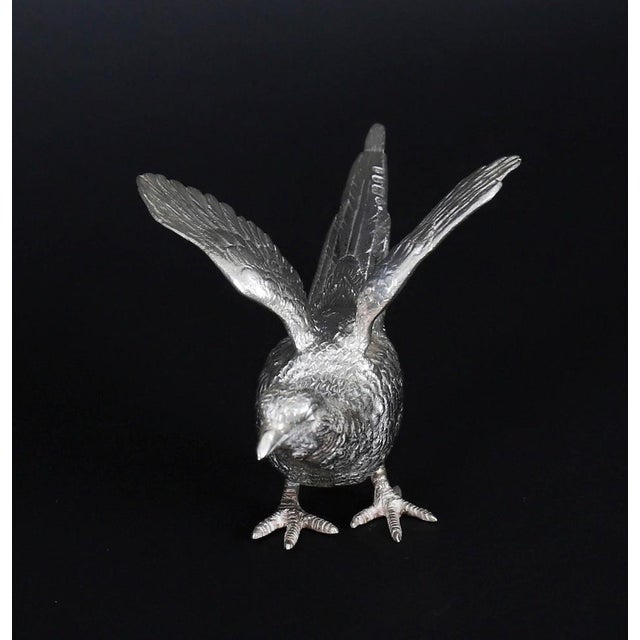 Vintage Sterling Silver Pheasants from Edward Barnard & Sons, London, 1971, Set of 2 For Sale - Image 13 of 16
