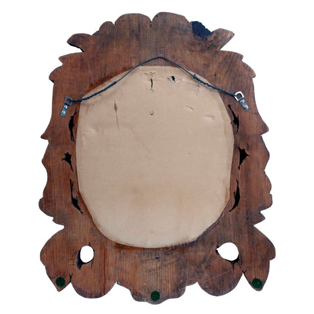 1980s Hand Carved Wooden Mirror For Sale In Los Angeles - Image 6 of 6