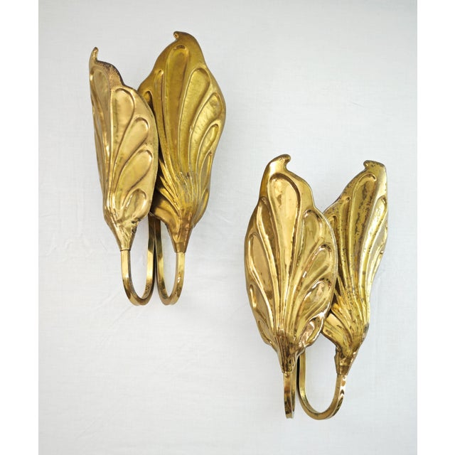 Brass Wall Lamps by Tommaso Barbi for G&G Studio, Italy, 1960s, Set of 2 For Sale - Image 16 of 16