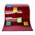 Postmodern Fused Glass Wall Sculpture, Red Dichroic Art Glass For Sale