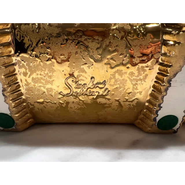 Gold 1950s Hollywood Regency Weeping Gold Console Planter For Sale - Image 8 of 8