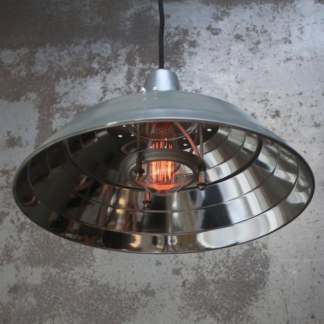 American vintage medical pendant lamp with mirror inside metal shade E27/E26 Up to 250V (Europe/UK Standard).The wiring of...