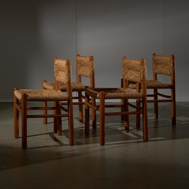 Wicker Chair Set, 1960s, Set of 4 For Sale - Image 4 of 18