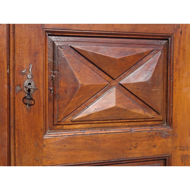 Louis XIII Style Walnut Wardrobe with Diamond Points For Sale - Image 15 of 18