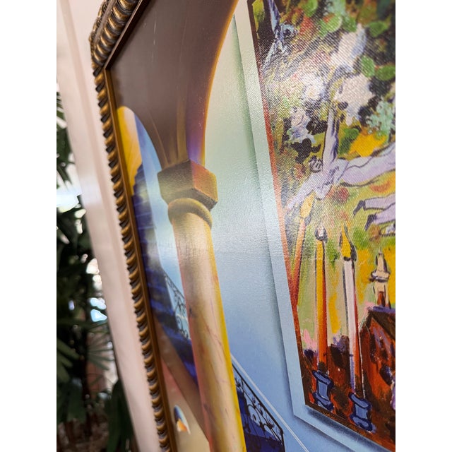 Paint Late 20th Century Ferjo "Homage to Chagall" Limited Edition Signed Giclée on Canvas - Framed For Sale - Image 7 of 10